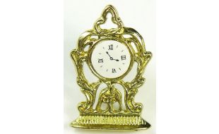 Ornate Louis style Gold Mantle Clock for 12th Scale Dolls House