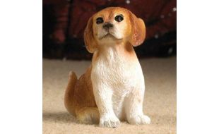 Scoobie the Brown & White Pup for 12th Scale Dolls House