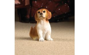 Scoobie the Brown & White Pup for 12th Scale Dolls House