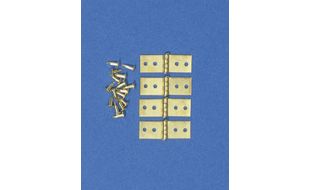 4 Brass Hinges With Pins for 12th Scale Dolls House