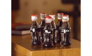 Soda Bottles, 6 pcs for 12th Scale Dolls House
