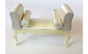 George III Cream Window Seat for 12th Scale Dolls House