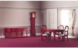7 Piece Traditional Dining Room Set for 12th Scale Dolls House