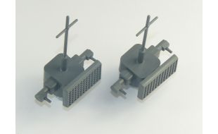 Radar and Range Finder 39 x 45mm Pack of 2 - for Scale Model Ship Kits