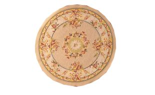 Cream Circular Rug 150mm for 12th Scale Dolls House