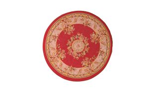 Rich Red Circular Rug 150mm for 12th Scale Dolls House
