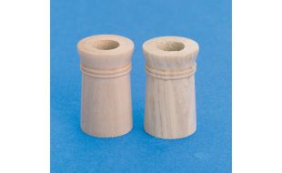 Wooden Chimney Pots 2 pieces for 12th Scale Dolls House