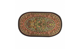 Red Small Oval Carpet for 12th Scale Dolls House