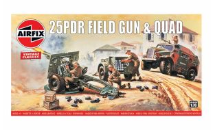 Airfix 1/76 Scale 25pdr Field Gun Model Kit