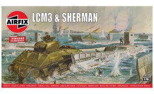 Airfix 1/76 Scale LCM3 & Sherman Tank Model Kit