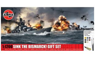Airfix 1/1200 Scale Sink The Bismarck! Gift Set Model Kit