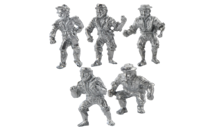 5 Metal Sailors 22mm