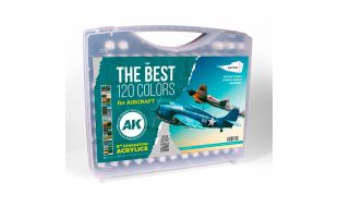AK Interactive The Best 120 Colours for Aircraft Paint Set