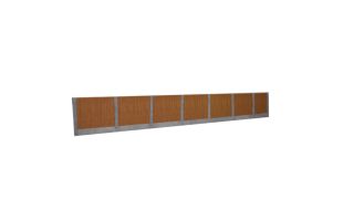 ATD Models Timber Fencing Brown With Concrete Posts Card Kit OO Gauge