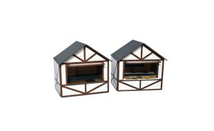 ATD Models Traditional Market Stalls (4) Type 1 Card Kit OO Gauge