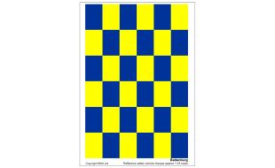 Blue & Yellow Reflective Battenburg Decals