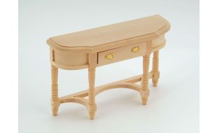 Bare Wood Hall Table with Drawer for 12th Scale Dolls House