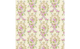 Cream Victorian Cameo Wallpaper 430 x 600mm for 12th Scale Dolls House
