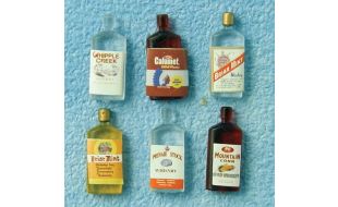 Spirit Bottles x 6 for 12th Scale Dolls House