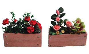 Pack of 1 Rose Window Box for 12th Scale Dolls House