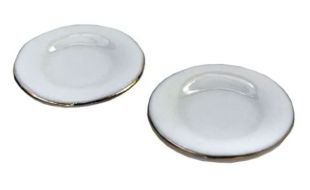 White and Gold Dinner Plates, 12 pack for 12th Scale Dolls House