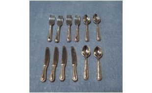 Silver Plated Cutlery for 12th Scale Dolls House