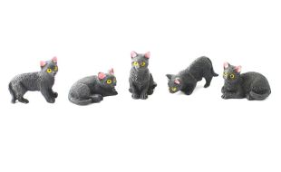 Black Cats Pack of 5 Assorted for 12th Scale Dolls House