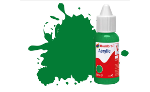 Humbrol Acrylic Dropper Bottles 14ml - Gloss Finish = Emerald Green