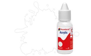 Humbrol Acrylic Dropper Bottles 14ml - Gloss - White