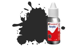 Humbrol Acrylic Dropper Bottles 14ml - Metallic - Gunmetal