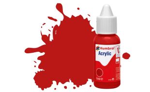 Humbrol Acrylic Dropper Bottles 14ml - Matt - Scarlet