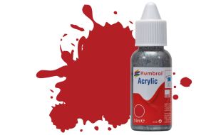 Humbrol Acrylic Dropper Bottles 14ml - Matt - Insignia Red