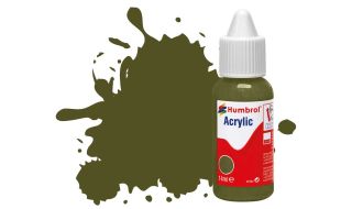 Humbrol Acrylic Dropper Bottles 14ml - Matt - Olive Drab