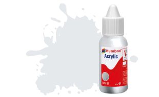 Humbrol Acrylic Dropper Bottles 14ml - Metallic - Chrome Silver