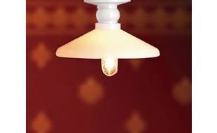 12V Ceiling Light with Coolie Shade for 12th Scale Dolls House