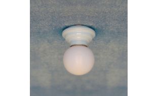12V White Ceiling Globe Light for 12th Scale Dolls House