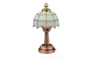 3V LED White Tiffany Table Lamp for 12th Scale Dolls House