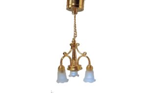 3V LED Triple Ceiling Light for 12th Scale Dolls House