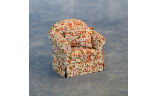 Floral Armchair for 12th Scale Dolls House