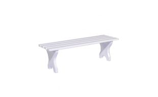 White Bench Seat for 12th Scale Dolls House