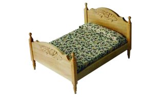 Pine Bed for 12th Scale Dolls House