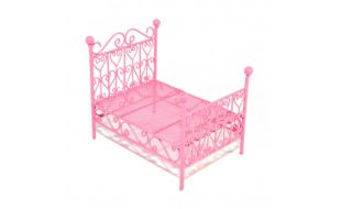 Pink Child's Bed for 12th Scale Dolls House