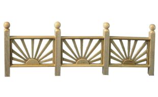 Fence with Rising Sun Design for 1/12 Scale Dolls House