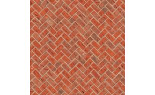 Embossed Red Brick Herringbone for 12th Scale Dolls House