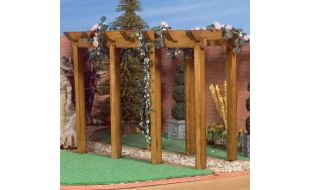 Wooden Pergola Kit for 12th Scale Dolls House