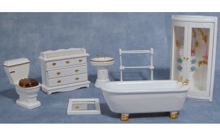 Deluxe Bathroom With Shower for 12th Scale Dolls House
