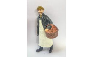 Baker With Basket Of Bread for 12th Scale Dolls House