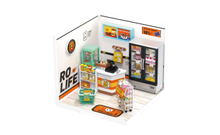 Rolife Energy Supply Store Plastic DIY Miniature Dollhouse Kit