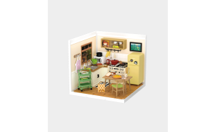 Rolife Happy Meals Kitchen Plastic DIY Miniature Dollhouse Kit