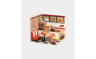 Rolife Yum Yum Burgers Plastic DIY Miniature Dollhouse Kit